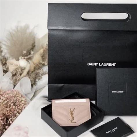 ysl pale blush card holder|CARD CASES .